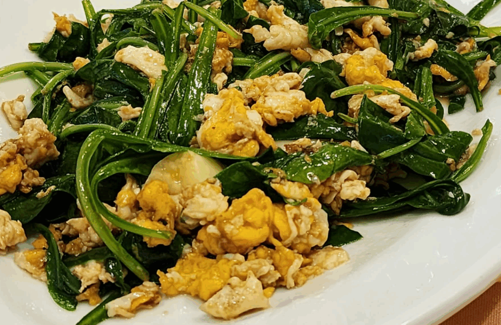 卵と青菜の炒め