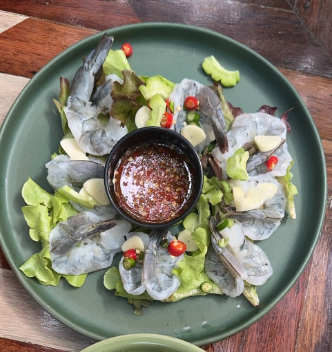 タイ風生エビ刺し