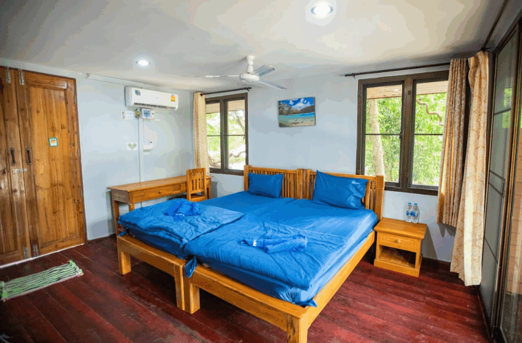 スリン諸島バンガロー寝室