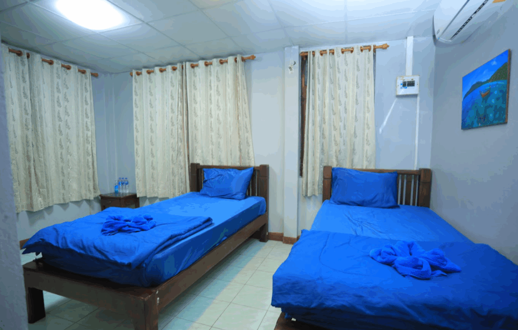 スリン諸島バンガロー寝室