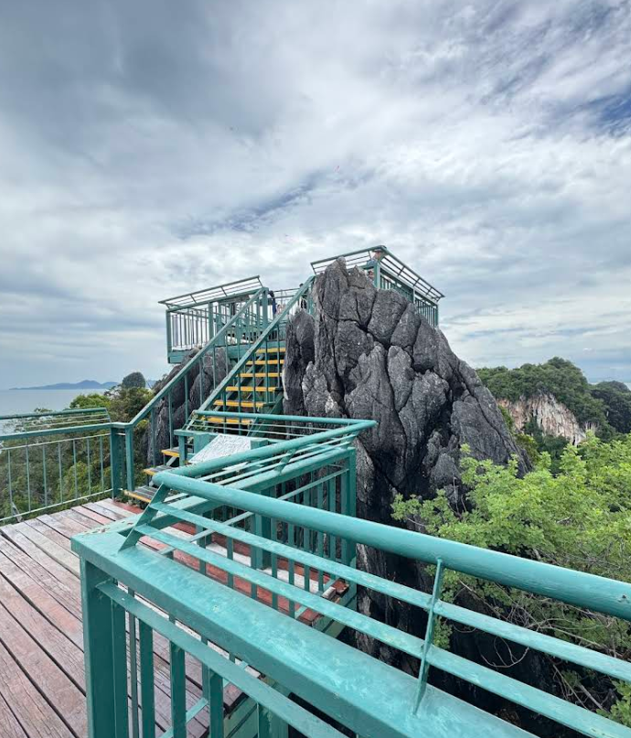 クラビ・ホン島360度ビューポイント頂上の風景