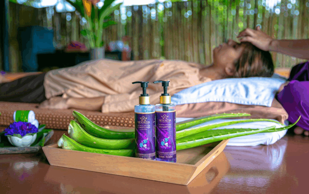 ムックダースパ・オリジナル商品を使用したフェイシャルマッサージが可能です