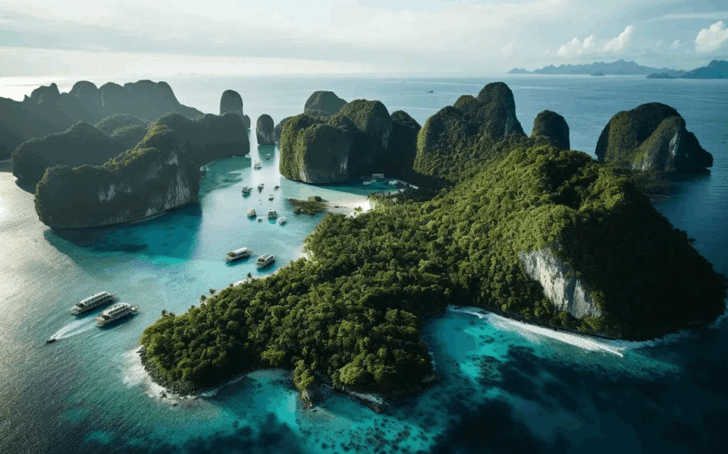 乾季の時訪れるベストタイミングのピピ諸島(マヤベイ)+モンキービーチのみ