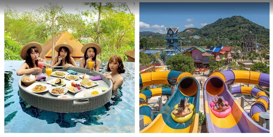 プール遊び+フローティングランチ等の陸遊びツアーも多数あります。