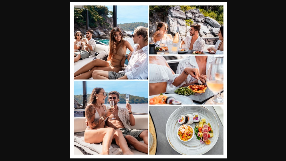 船内の食事の様子写真