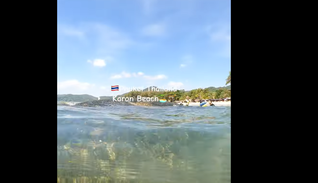 カロンビーチの南側でシュノーケリング