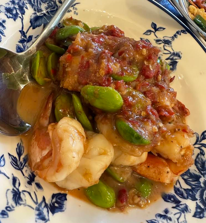 Goong Pad Sator（エビとサトー豆炒め）