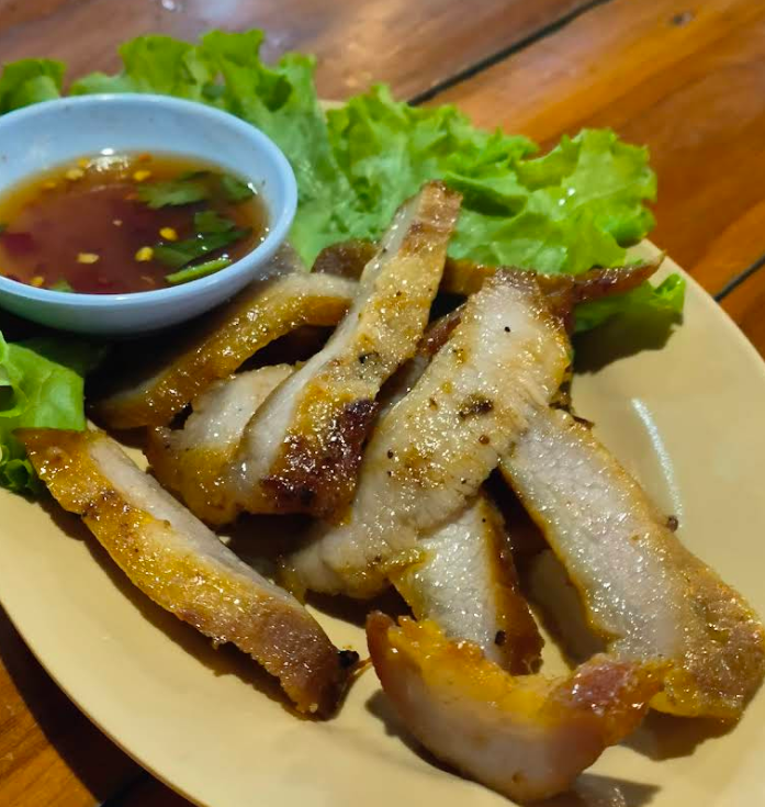 豚の喉肉の炭火焼