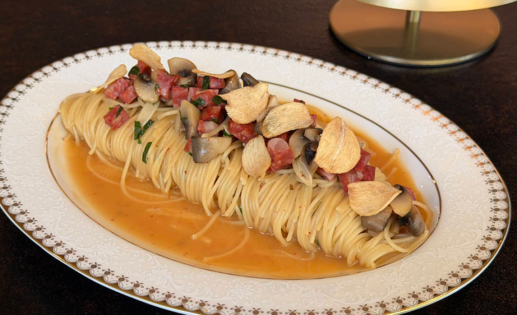 珍しいパスタの一品