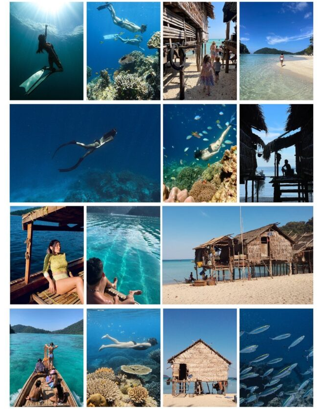 スリン諸島ツアー中の写真