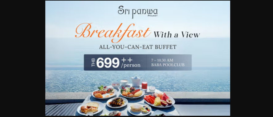 プーケット絶景朝食｜Baba Poolclubで楽しむ食べ放題ビュッフェ【Sri Panwa】